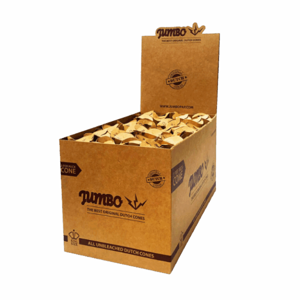 Jumbo King Size Unbleached Cones (3 ks)