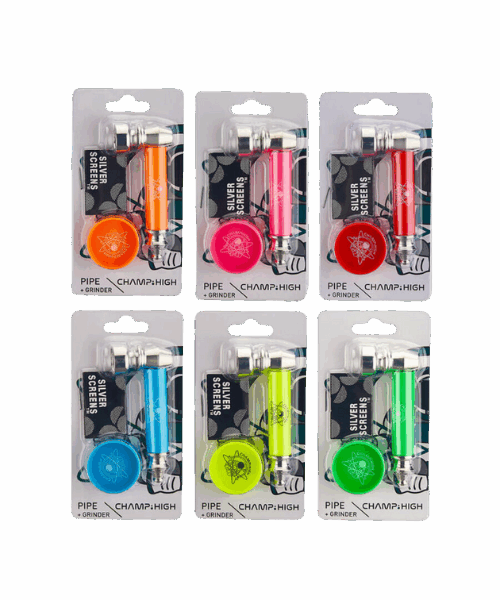 Champ High Kovová Pipe + Mini Drvička + Sitko – Mix Farieb
