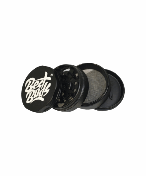 Best Buds Mighty Aluminium Grinder Čierny 4 Časti (60mm)