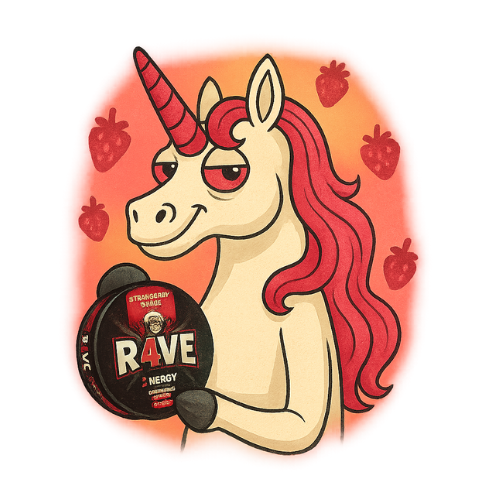 R4VE Caffeine Pouches 100mg – Strawberry Shake