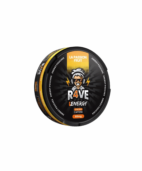 R4VE Caffeine Pouches 80mg – Passion Fruit
