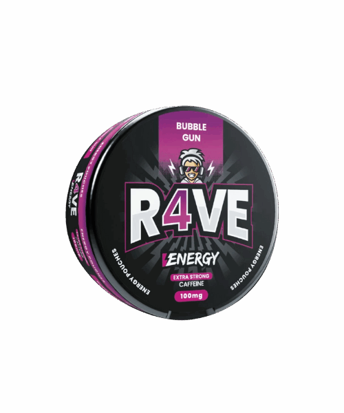 R4VE Caffeine Pouches 100mg – Bubble Gum