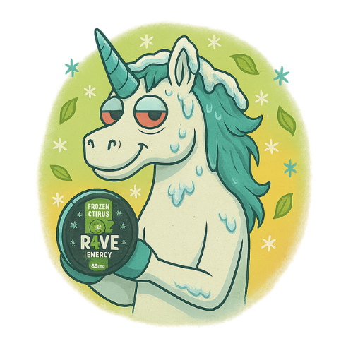 R4VE Caffeine Pouches 80mg – Frozen Citrus