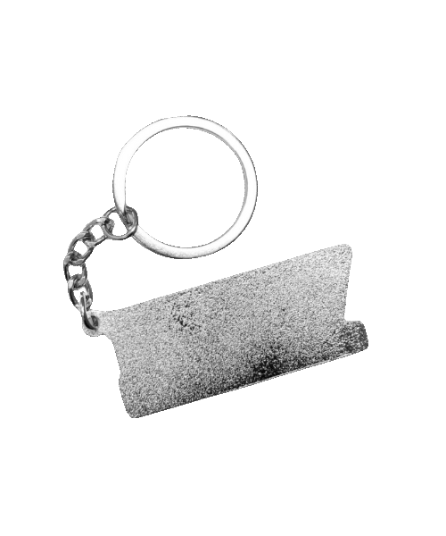 RAW Kovová Kľúčenka Silver