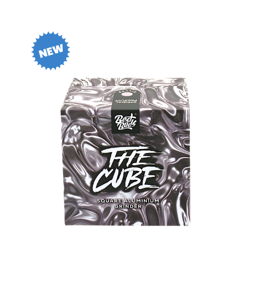 Best Buds The Cube Aluminium Grinder Strieborný – 4 Časti (50mm)